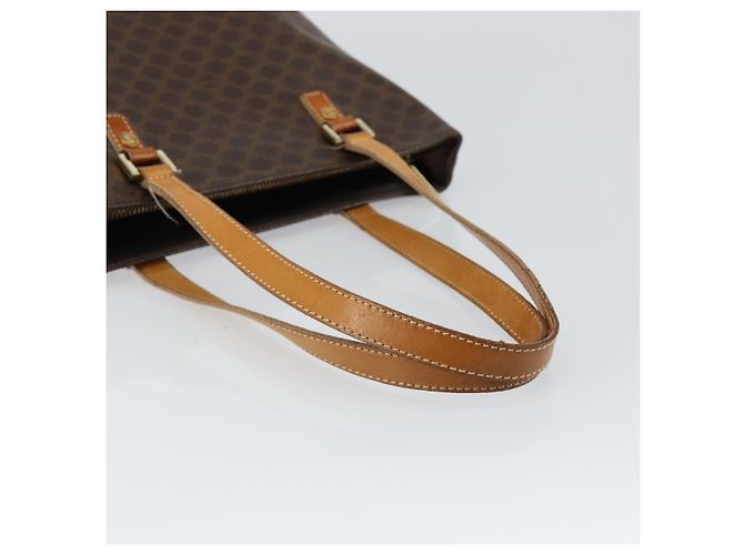 Céline Borsa tote in tela Macadam CELINE in pelle PVC marrone oro Auth 146613 D'oro - vista 7