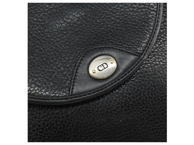 Borsa a Spalla Christian Dior in Pelle Nera e Oro Auth BA7081 Nero D'oro - vista 10