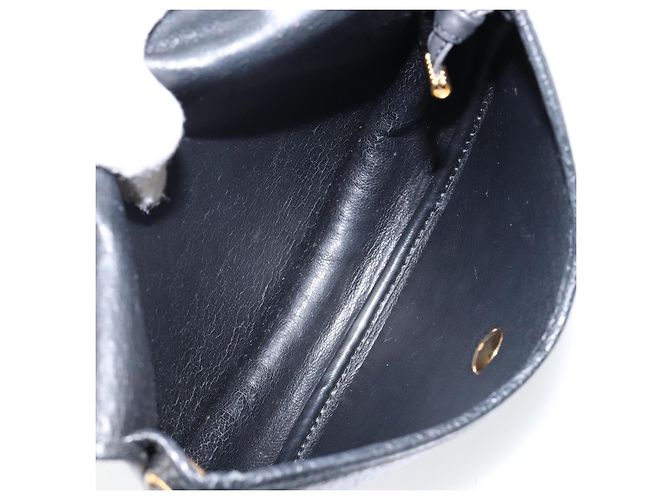 Borsa a Spalla Christian Dior in Pelle Nera e Oro Auth BA7081 Nero D'oro - vista 12