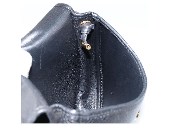 Borsa a Spalla Christian Dior in Pelle Nera e Oro Auth BA7081 Nero D'oro - vista 18