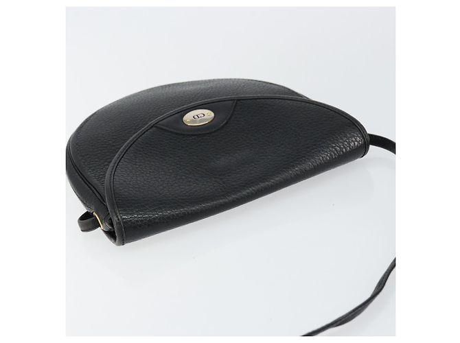 Borsa a Spalla Christian Dior in Pelle Nera e Oro Auth BA7081 Nero D'oro - vista 6