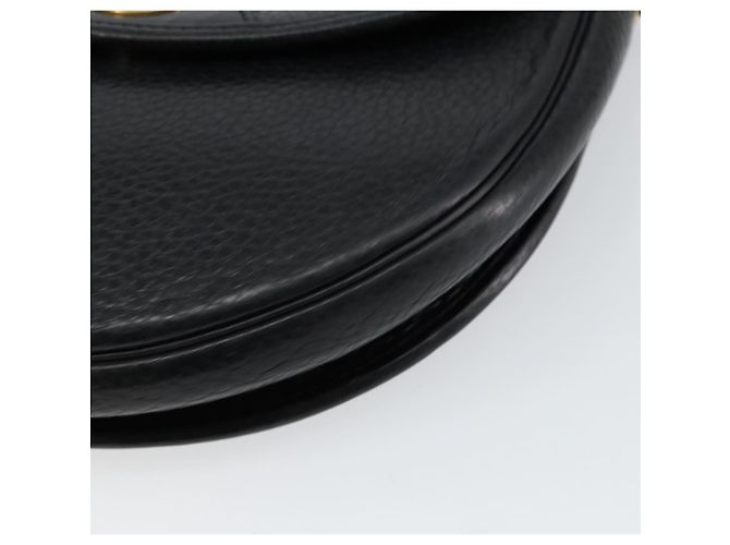 Borsa a Spalla Christian Dior in Pelle Nera e Oro Auth BA7081 Nero D'oro - vista 9