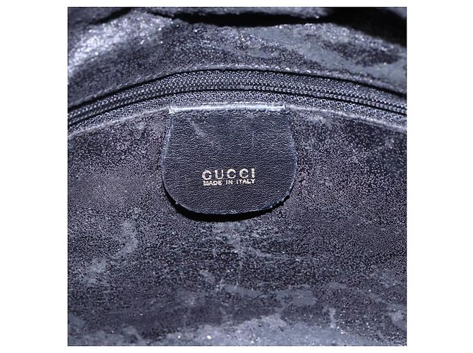 Borsa a Spalla in Pelle Gucci Bamboo 2way Nera Oro 001 3444 1638 Auth 148001 Nero D'oro - vista 19