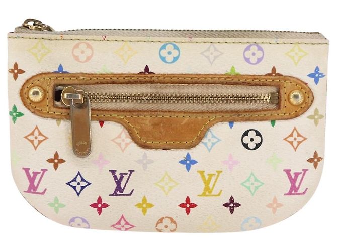 LOUIS VUITTON Pochette MM Monogram Multicolore Bianca M60028 LV Auth BA6983 Bianco - vista 13