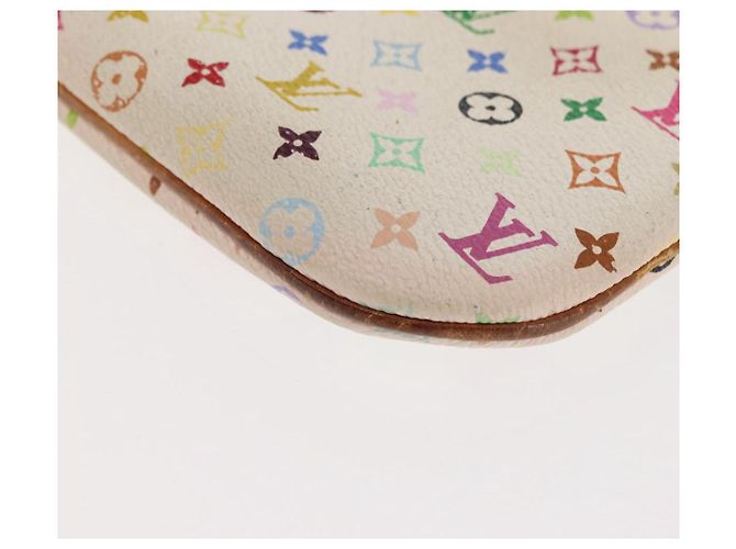 LOUIS VUITTON Pochette MM Monogram Multicolore Bianca M60028 LV Auth BA6983 Bianco - vista 16