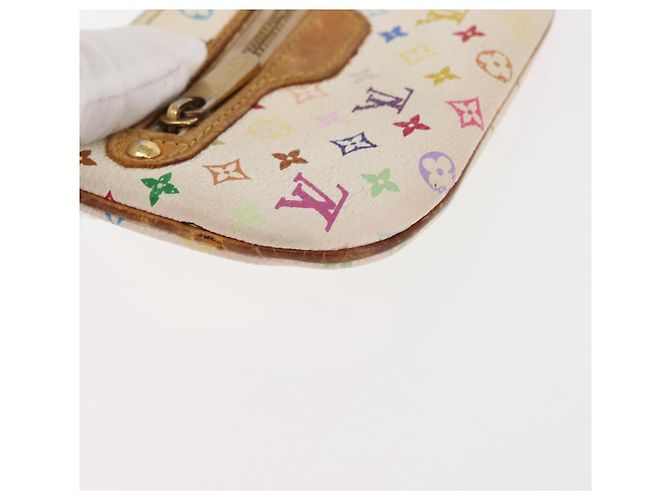 LOUIS VUITTON Pochette MM Monogram Multicolore Bianca M60028 LV Auth BA6983 Bianco - vista 7