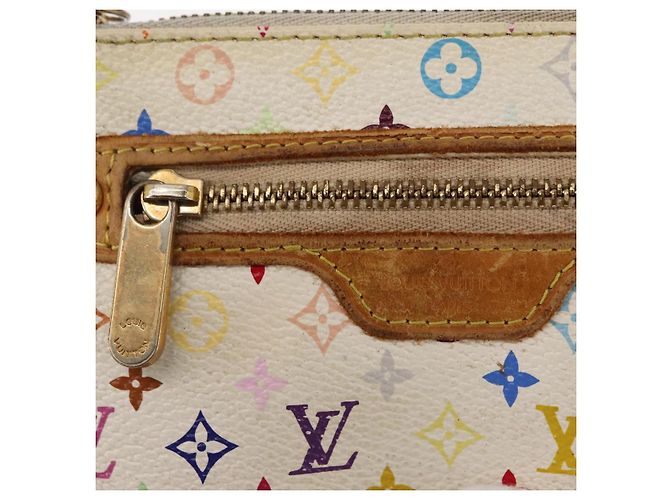 LOUIS VUITTON Pochette MM Monogram Multicolore Bianca M60028 LV Auth BA6983 Bianco - vista 8