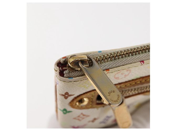 LOUIS VUITTON Pochette MM Monogram Multicolore Bianca M60028 LV Auth BA6983 Bianco - vista 9