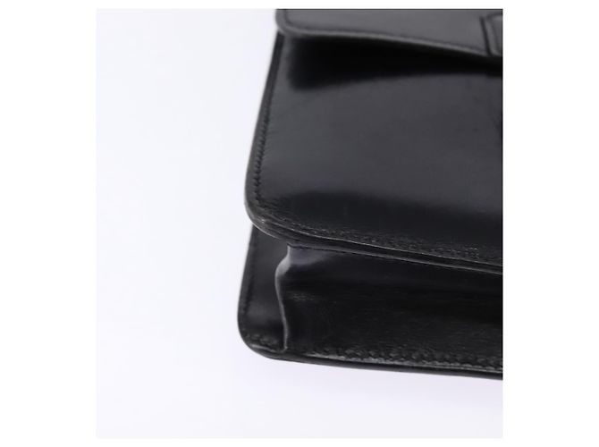 Hermès HERMES Adepeche Schultertasche Leder Schwarz Gold Auth bs30251 Golden - Ansicht 15