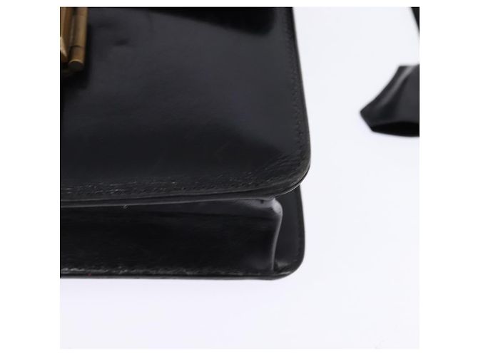 Hermès HERMES Adepeche Schultertasche Leder Schwarz Gold Auth bs30251 Golden - Ansicht 16