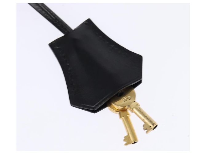 Hermès HERMES Adepeche Schultertasche Leder Schwarz Gold Auth bs30251 Golden - Ansicht 8