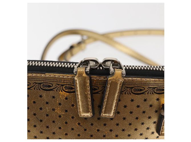 Borsa in pelle con stampa GUCCY GUCCIxSEGA oro argento 511189 Auth bs30126 D'oro - vista 10