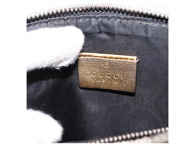 Borsa in pelle con stampa GUCCY GUCCIxSEGA oro argento 511189 Auth bs30126 D'oro - vista 17