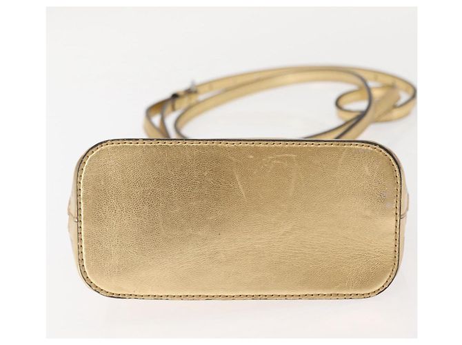 Borsa in pelle con stampa GUCCY GUCCIxSEGA oro argento 511189 Auth bs30126 D'oro - vista 5