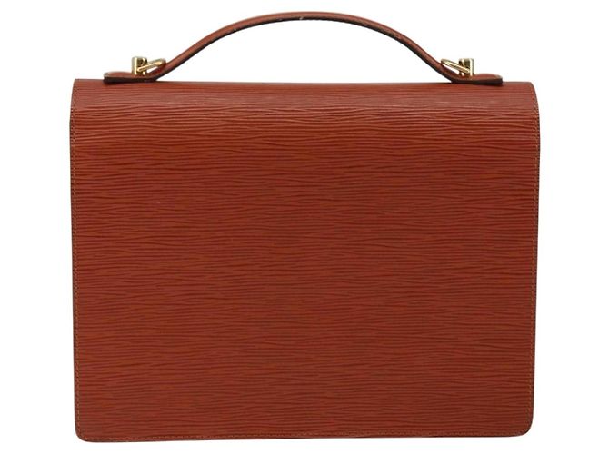LOUIS VUITTON Borsa a Mano Epi Monceau 28 Marrone M52123 LV Auth ep11246 - vista 2