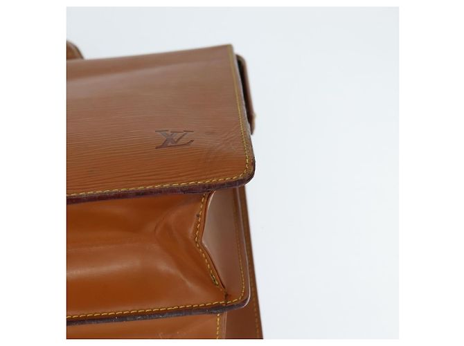 LOUIS VUITTON Borsa Serviette Fermoir Epi Zipangu Oro M54358 LV Auth ep11319 - vista 15