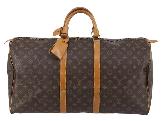 LOUIS VUITTON Borsa Boston Monogram Keepall 55 M41424 LV Auth 145141 Monogramma - vista 13