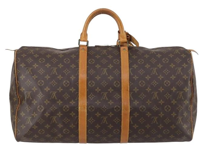 LOUIS VUITTON Borsa Boston Monogram Keepall 55 M41424 LV Auth 145141 Monogramma - vista 2