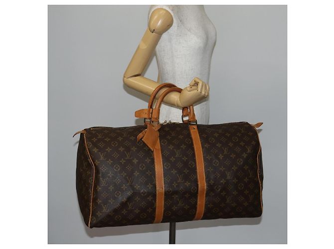 LOUIS VUITTON Borsa Boston Monogram Keepall 55 M41424 LV Auth 145141 Monogramma - vista 22