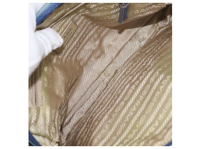 Borsa a Spalla PRADA in Nylon Azzurro Chiaro Auth ki5998 Blu chiaro - vista 10