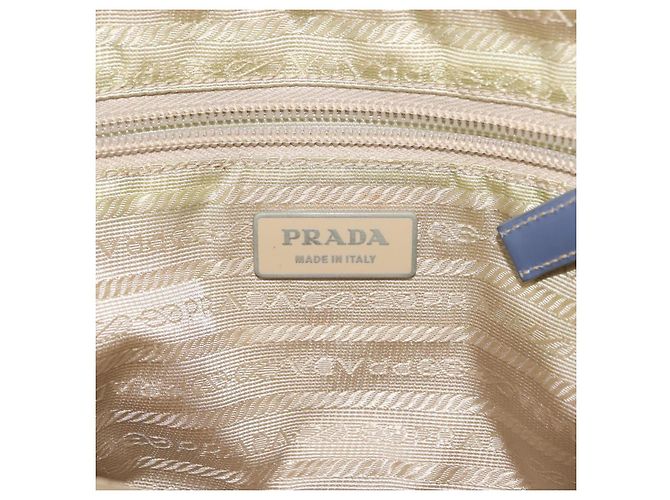 Borsa a Spalla PRADA in Nylon Azzurro Chiaro Auth ki5998 Blu chiaro - vista 21