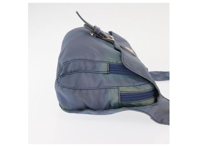 Borsa a Spalla PRADA in Nylon Azzurro Chiaro Auth ki5998 Blu chiaro - vista 3