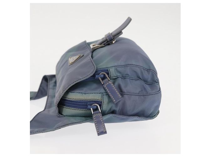 Borsa a Spalla PRADA in Nylon Azzurro Chiaro Auth ki5998 Blu chiaro - vista 4