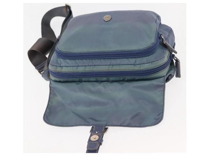 Borsa a Spalla PRADA in Nylon Azzurro Chiaro Auth ki5998 Blu chiaro - vista 9