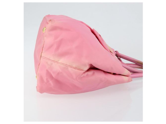 PRADA Borsa a mano in nylon rosa oro Auth 146881 D'oro - vista 3