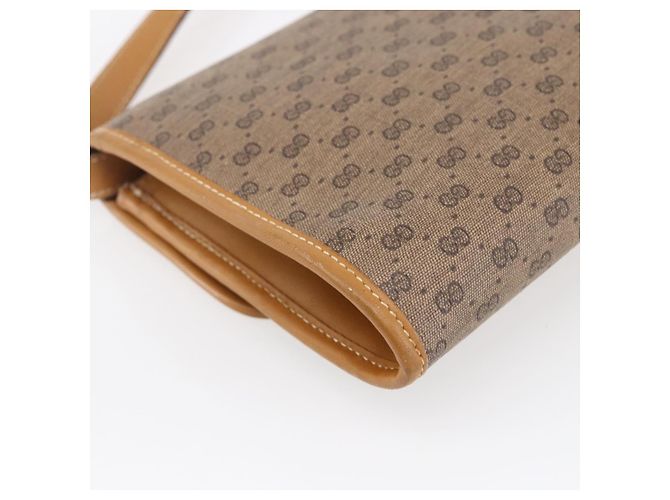 Gucci Borsa a Spalla Micro GG Supreme PVC Beige Oro 004 89 0265 Auth ki6121 D'oro - vista 16
