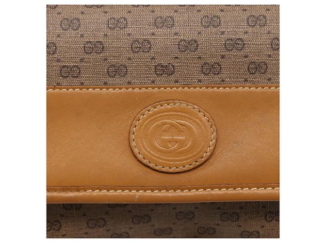 Gucci Borsa a Spalla Micro GG Supreme PVC Beige Oro 004 89 0265 Auth ki6121 D'oro - vista 17