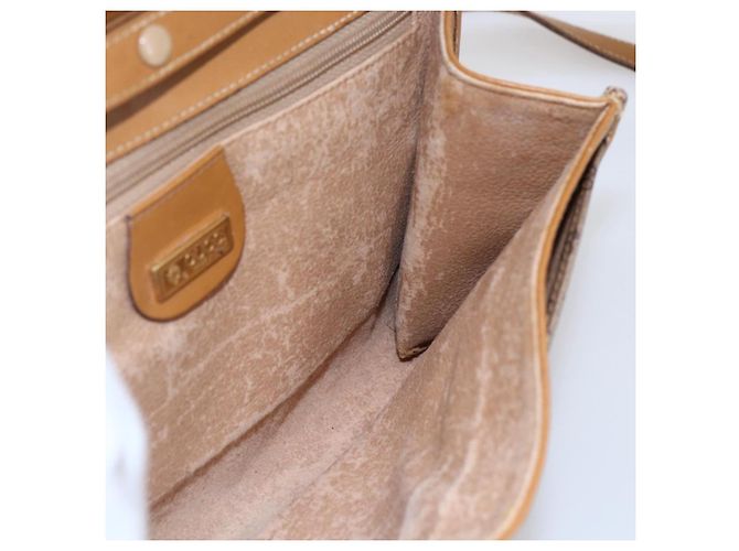 Gucci Borsa a Spalla Micro GG Supreme PVC Beige Oro 004 89 0265 Auth ki6121 D'oro - vista 20