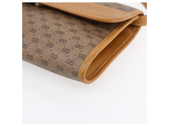 Gucci Borsa a Spalla Micro GG Supreme PVC Beige Oro 004 89 0265 Auth ki6121 D'oro - vista 9