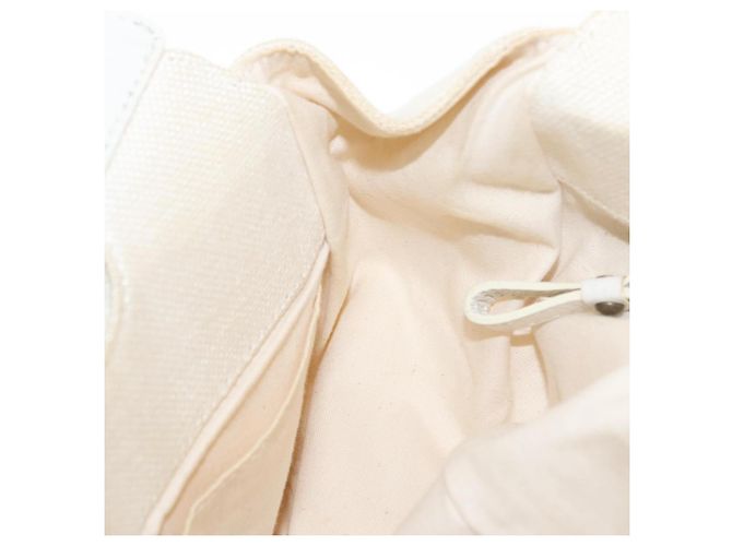 Chloé Borsa a Mano Chloe in Tela e Pelle Bianca Auth mr1648 Bianco - vista 18