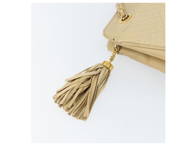 BALLY Borsa a Spalla a Catena Pelle Beige Oro Auth bs31350 D'oro - vista 10