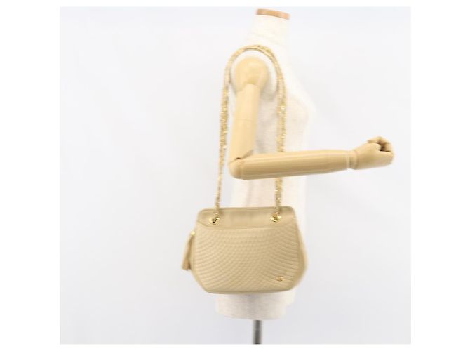 BALLY Borsa a Spalla a Catena Pelle Beige Oro Auth bs31350 D'oro - vista 21