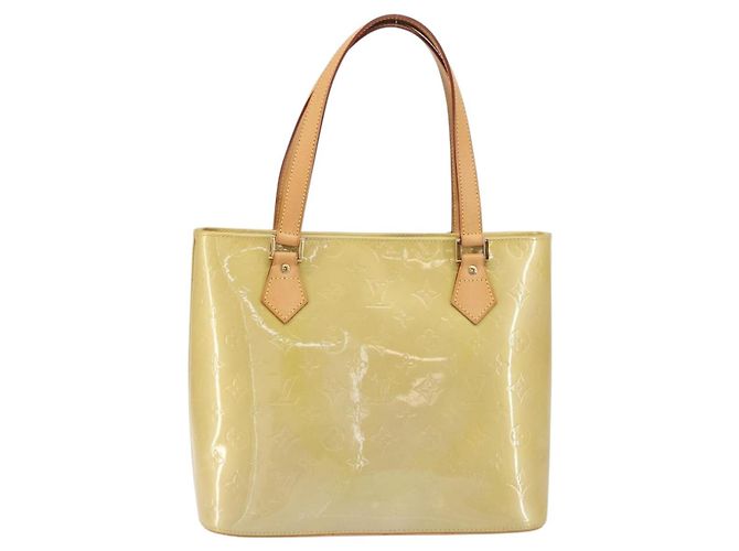 LOUIS VUITTON Borsa a Mano Monogram Vernis Houston Beige M91004 Auth LV ka558 - vista 2