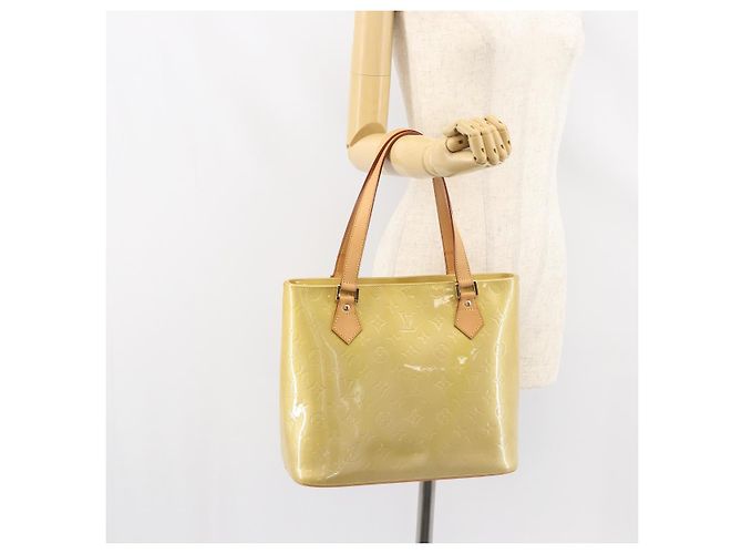 LOUIS VUITTON Borsa a Mano Monogram Vernis Houston Beige M91004 Auth LV ka558 - vista 25