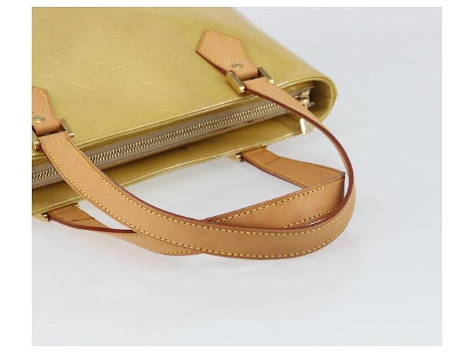 LOUIS VUITTON Borsa a Mano Monogram Vernis Houston Beige M91004 Auth LV ka558 - vista 7