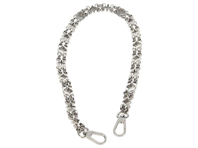 LOUIS VUITTON Cintura in metallo 22,4"" Argento LV Auth 153721M - vista 10