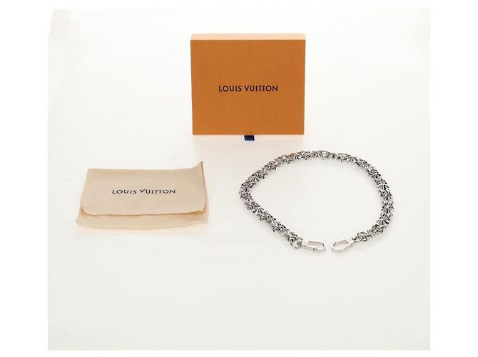 LOUIS VUITTON Cintura in metallo 22,4"" Argento LV Auth 153721M - vista 12