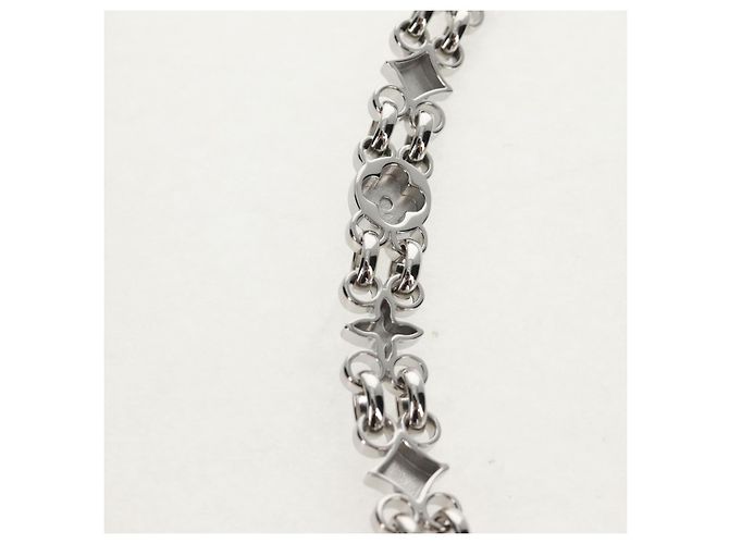 LOUIS VUITTON Cintura in metallo 22,4"" Argento LV Auth 153721M - vista 14