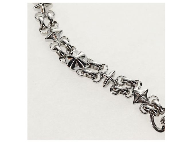 LOUIS VUITTON Cintura in metallo 22,4"" Argento LV Auth 153721M - vista 3