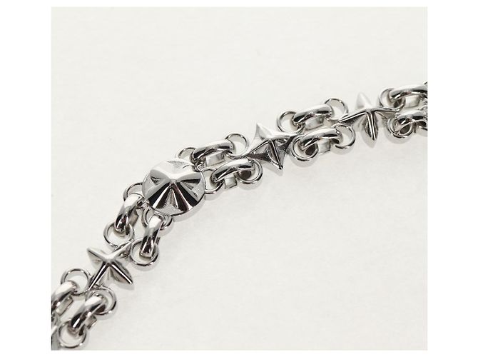LOUIS VUITTON Cintura in metallo 22,4"" Argento LV Auth 153721M - vista 5