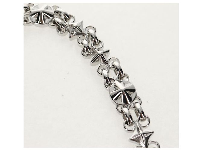 LOUIS VUITTON Cintura in metallo 22,4"" Argento LV Auth 153721M - vista 6