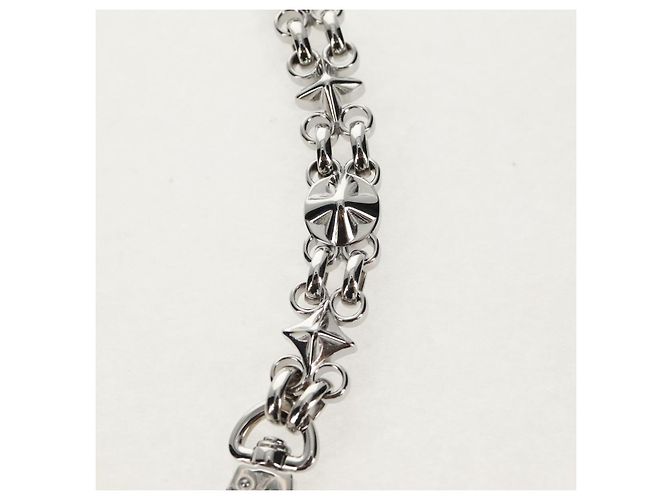 LOUIS VUITTON Cintura in metallo 22,4"" Argento LV Auth 153721M - vista 7