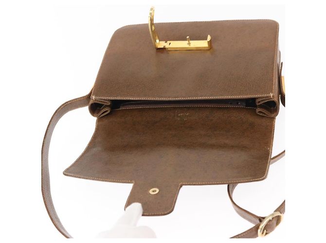 Gucci Borsa a Spalla in Pelle Marrone Oro Auth am9842 D'oro - vista 15