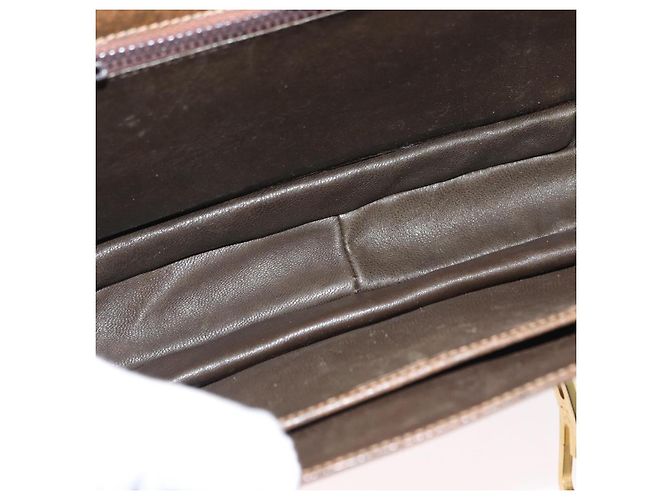 Gucci Borsa a Spalla in Pelle Marrone Oro Auth am9842 D'oro - vista 17