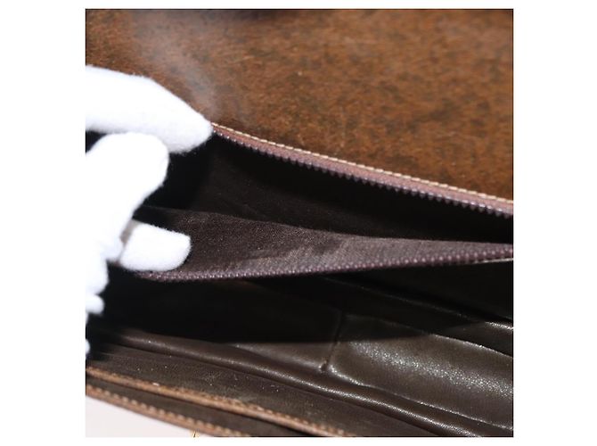 Gucci Borsa a Spalla in Pelle Marrone Oro Auth am9842 D'oro - vista 21