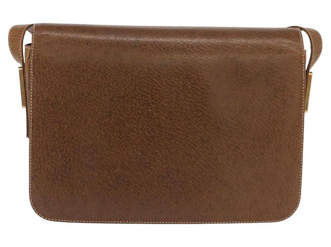 Gucci Borsa a Spalla in Pelle Marrone Oro Auth am9842 D'oro - vista 3